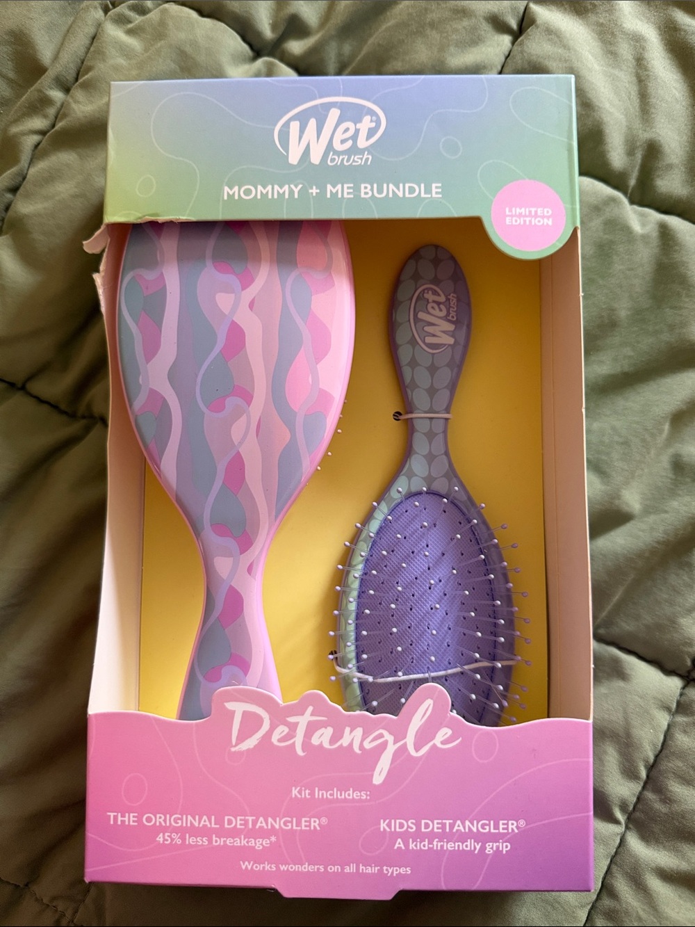 Wet Brush Mommy + Me Bundle - Pink & Purple Detangling Hair Brush Set